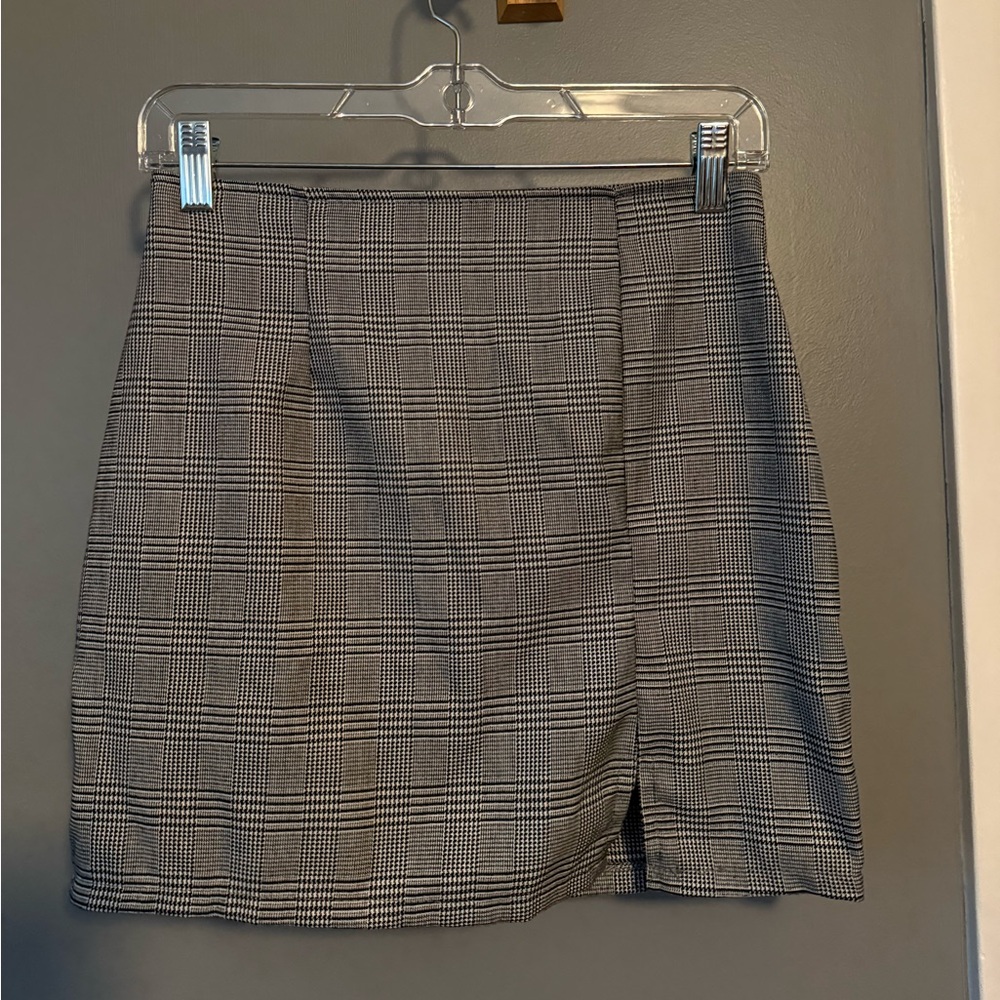 Windsor Gray Plaid Mini Skirt